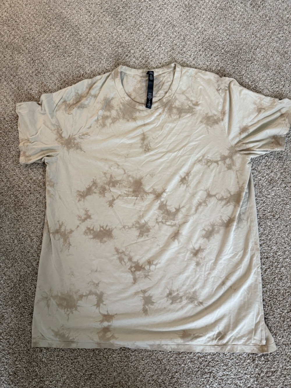 lululemon athletica Men's Beige Tie-Dye Short Sleeve Tee